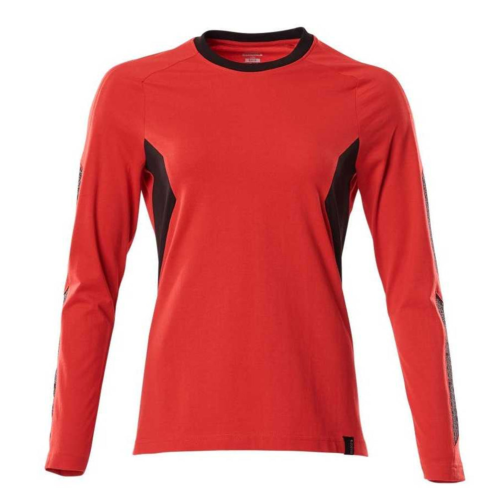 Traffic Red-Black - Front - Mascot Womens-Ladies Accelerate Long-Sleeved T-Shirt