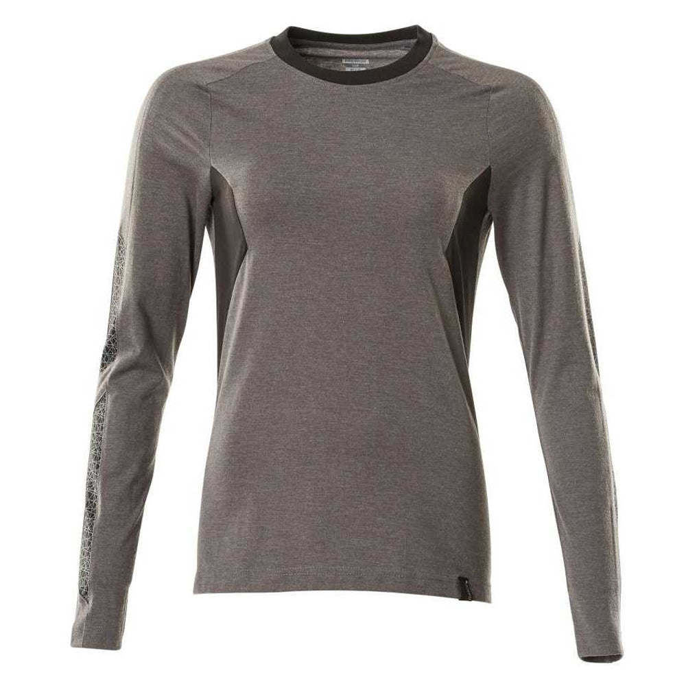 Dark Anthracite-Black - Front - Mascot Womens-Ladies Accelerate Long-Sleeved T-Shirt