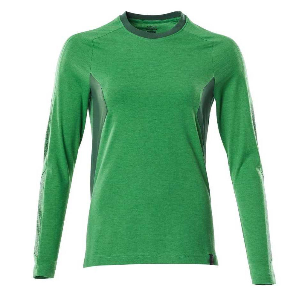 Grass Green-Green - Front - Mascot Womens-Ladies Accelerate Long-Sleeved T-Shirt