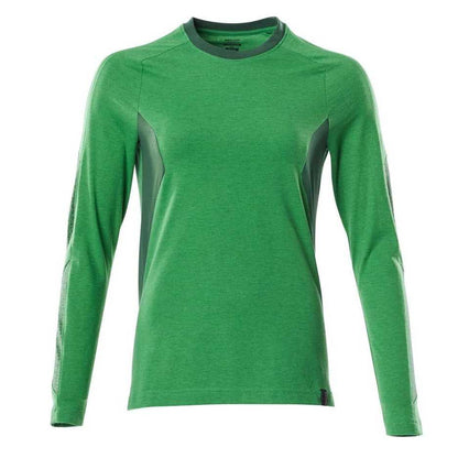 Grass Green-Green - Front - Mascot Womens-Ladies Accelerate Long-Sleeved T-Shirt