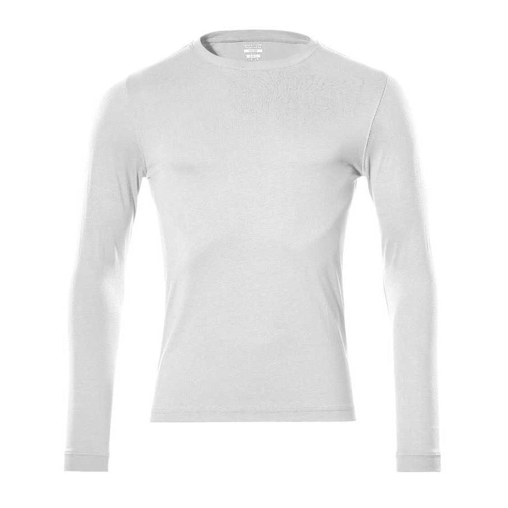 White - Front - Mascot Mens Crossover Long-Sleeved T-Shirt