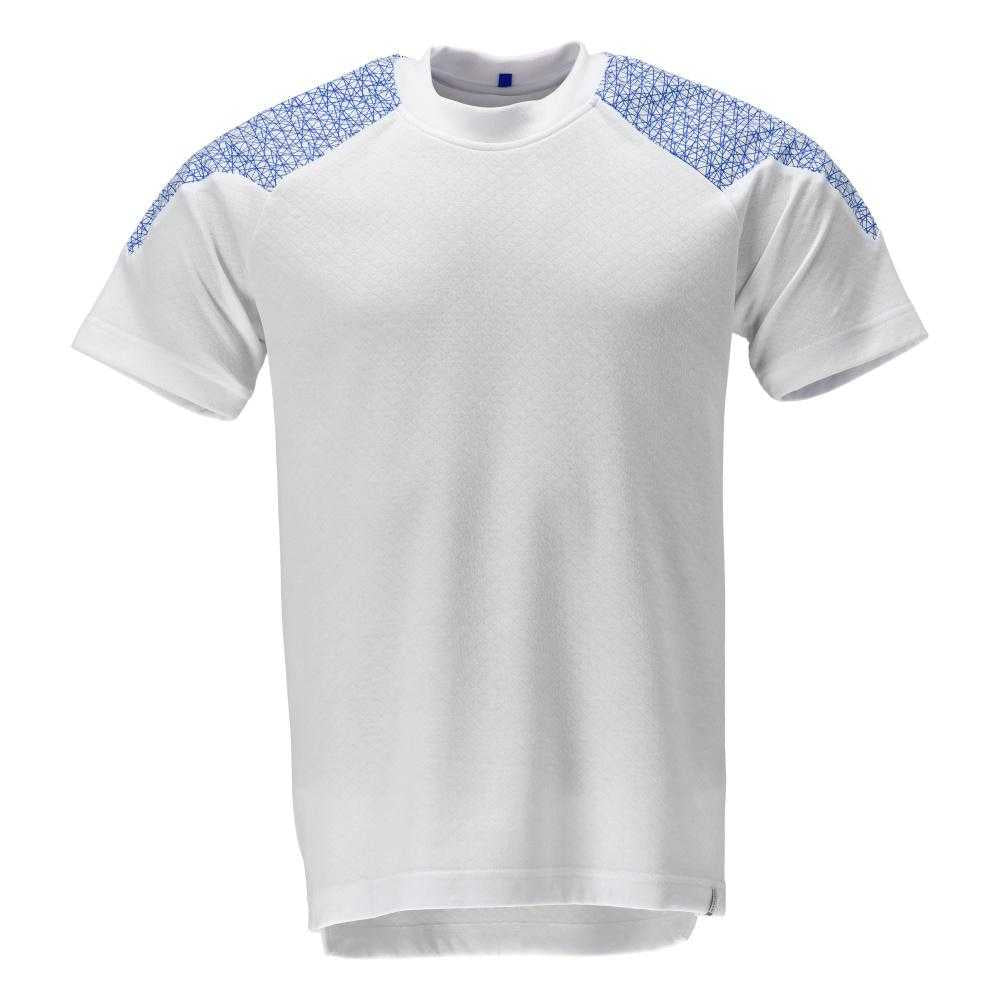 White-Azure Blue - Front - Mascot Mens Food & Care Short-Sleeved T-Shirt