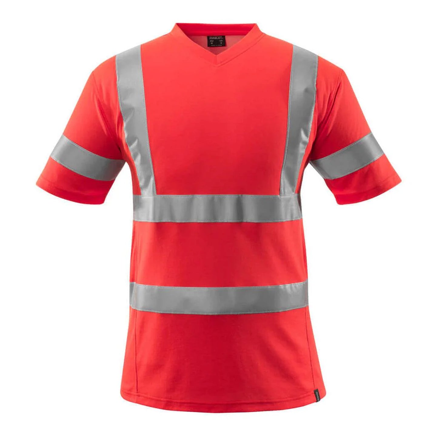 Hi Vis Red - Front - Mascot Mens Safe Classic Hi-Vis T-Shirt