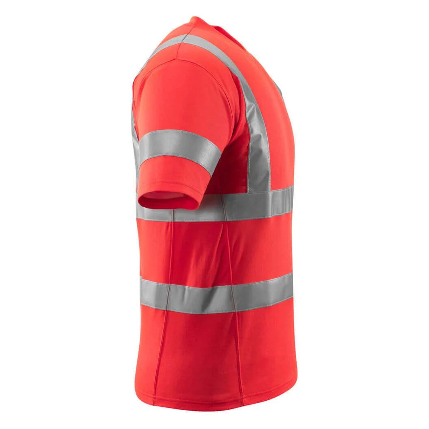 Hi Vis Red - Back - Mascot Mens Safe Classic Hi-Vis T-Shirt