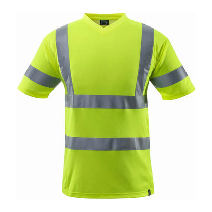 Hi Vis Yellow - Back - Mascot Mens Safe Classic Hi-Vis T-Shirt