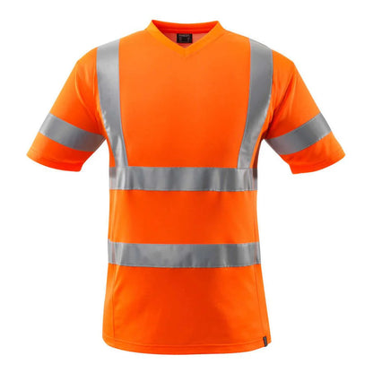 Hi Vis Orange - Front - Mascot Mens Safe Classic Hi-Vis T-Shirt