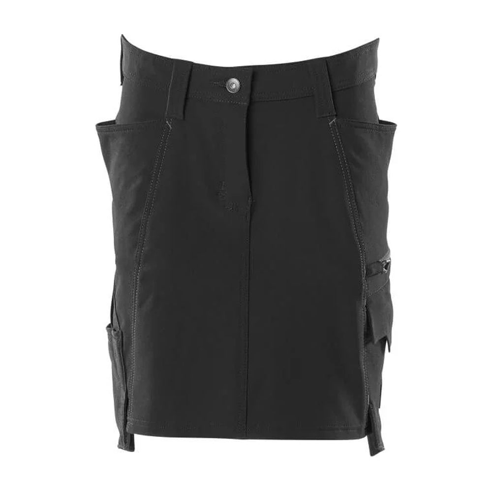 Black - Front - Mascot Womens-Ladies Accelerate Regular Skirt