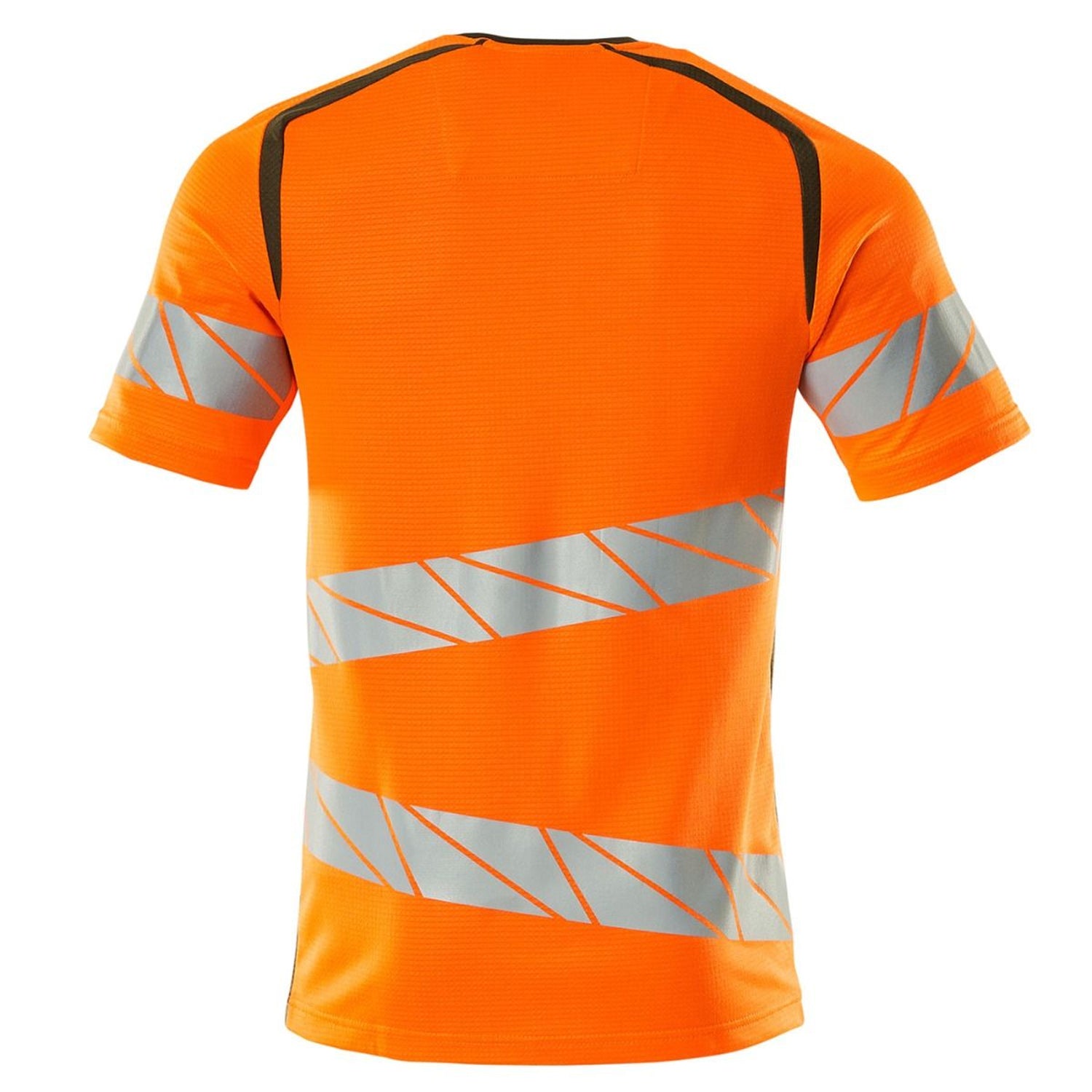 Hi Vis Orange-Moss Green - Back - Mascot Mens Accelerate Safe Hi-Vis T-Shirt