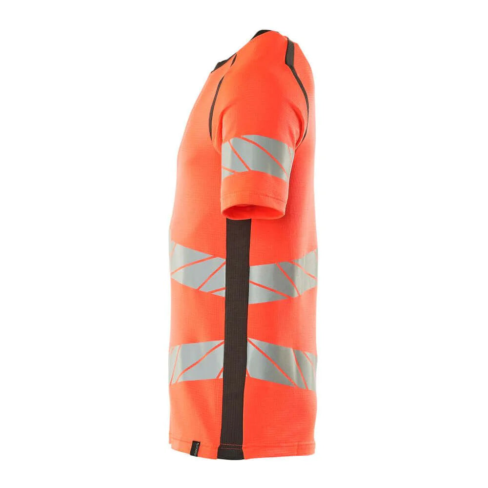 Hi Vis Red-Dark Anthracite - Side - Mascot Mens Accelerate Safe Hi-Vis T-Shirt
