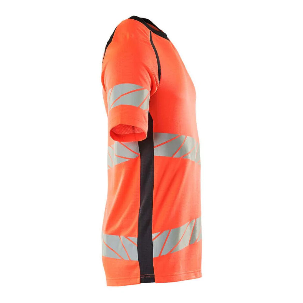 Hi Vis Red-Dark Navy - Lifestyle - Mascot Mens Accelerate Safe Hi-Vis T-Shirt