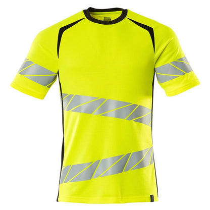 Hi Vis Yellow-Black - Front - Mascot Mens Accelerate Safe Hi-Vis T-Shirt
