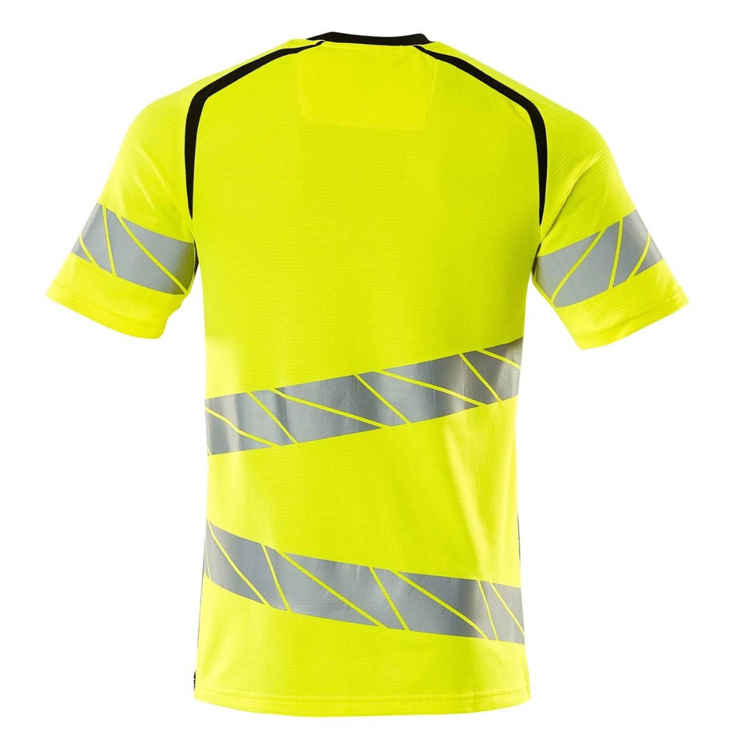 Hi Vis Yellow-Black - Back - Mascot Mens Accelerate Safe Hi-Vis T-Shirt