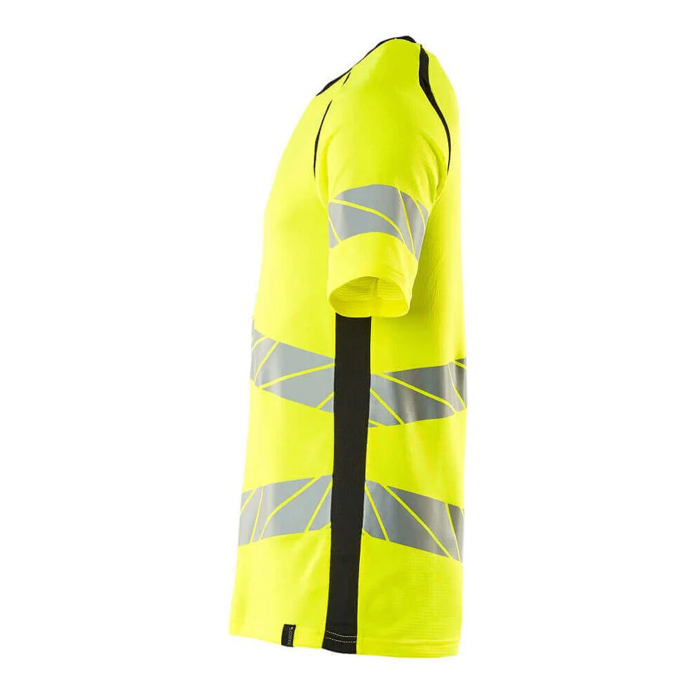 Hi Vis Yellow-Black - Side - Mascot Mens Accelerate Safe Hi-Vis T-Shirt