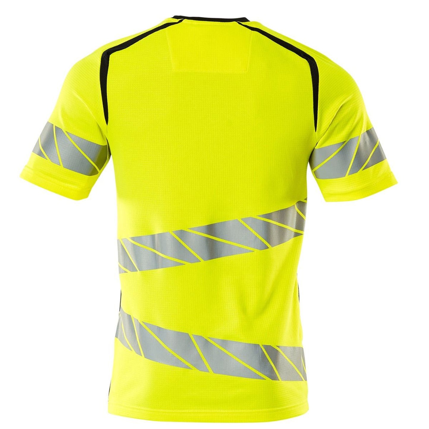 Hi Vis Yellow-Dark Navy - Back - Mascot Mens Accelerate Safe Hi-Vis T-Shirt