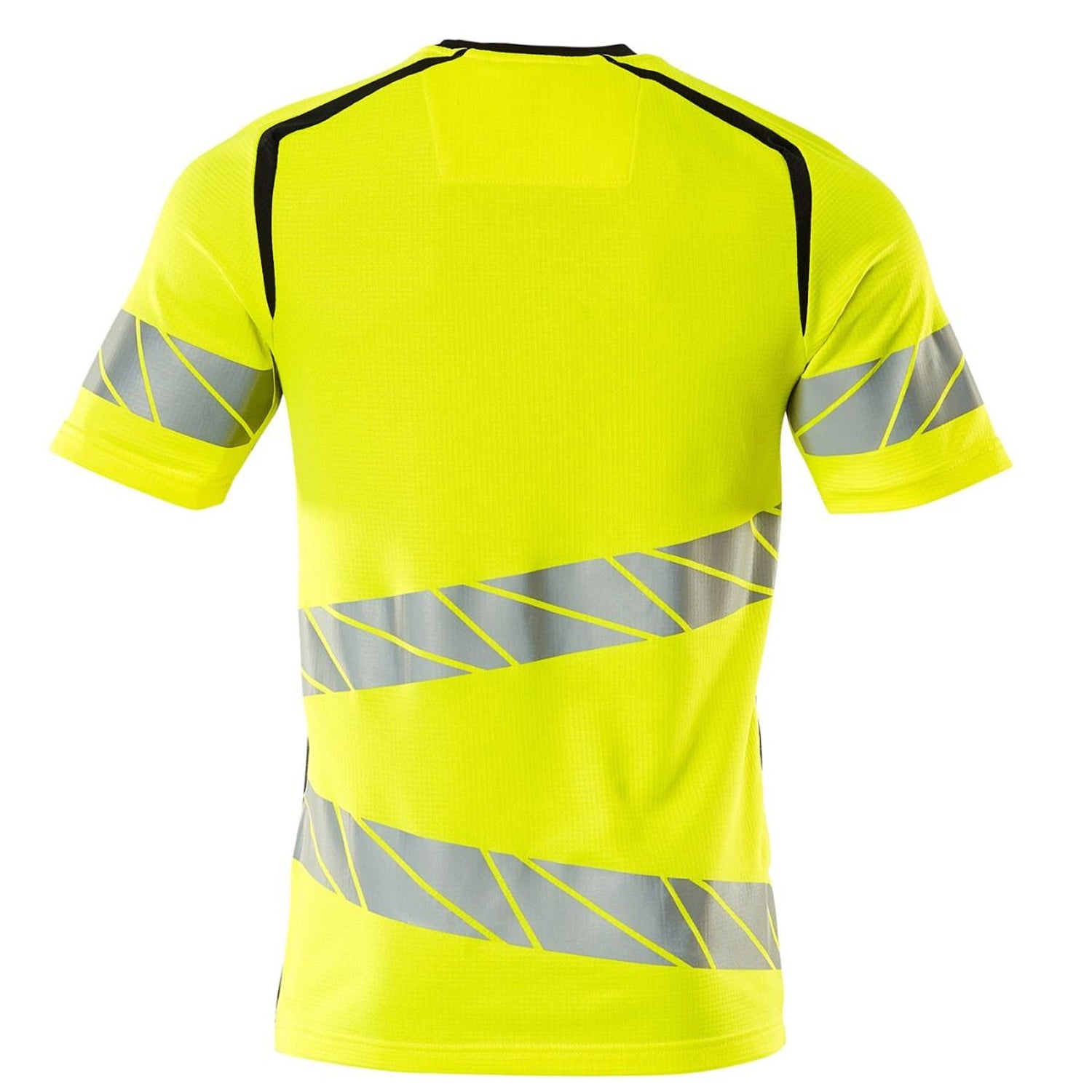 Hi Vis Yellow-Dark Navy - Back - Mascot Mens Accelerate Safe Hi-Vis T-Shirt