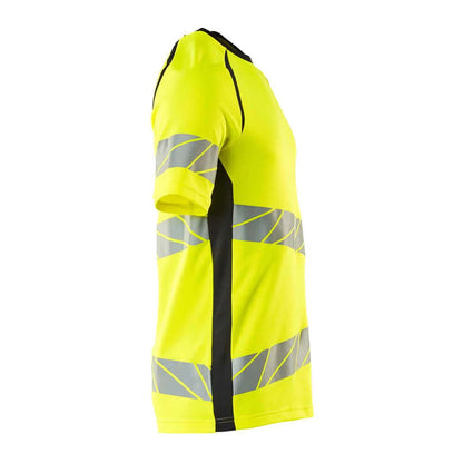 Hi Vis Yellow-Dark Navy - Lifestyle - Mascot Mens Accelerate Safe Hi-Vis T-Shirt
