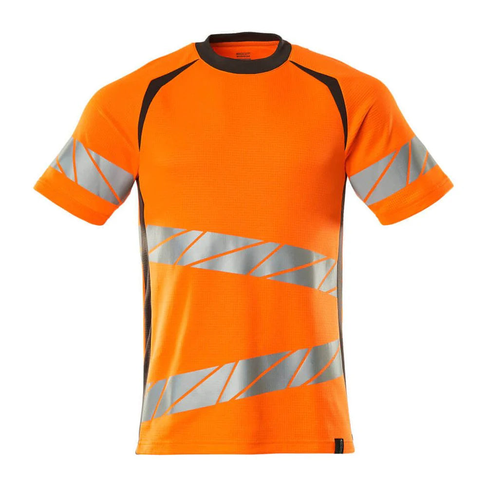 Hi Vis Orange-Dark Anthracite - Front - Mascot Mens Accelerate Safe Hi-Vis T-Shirt