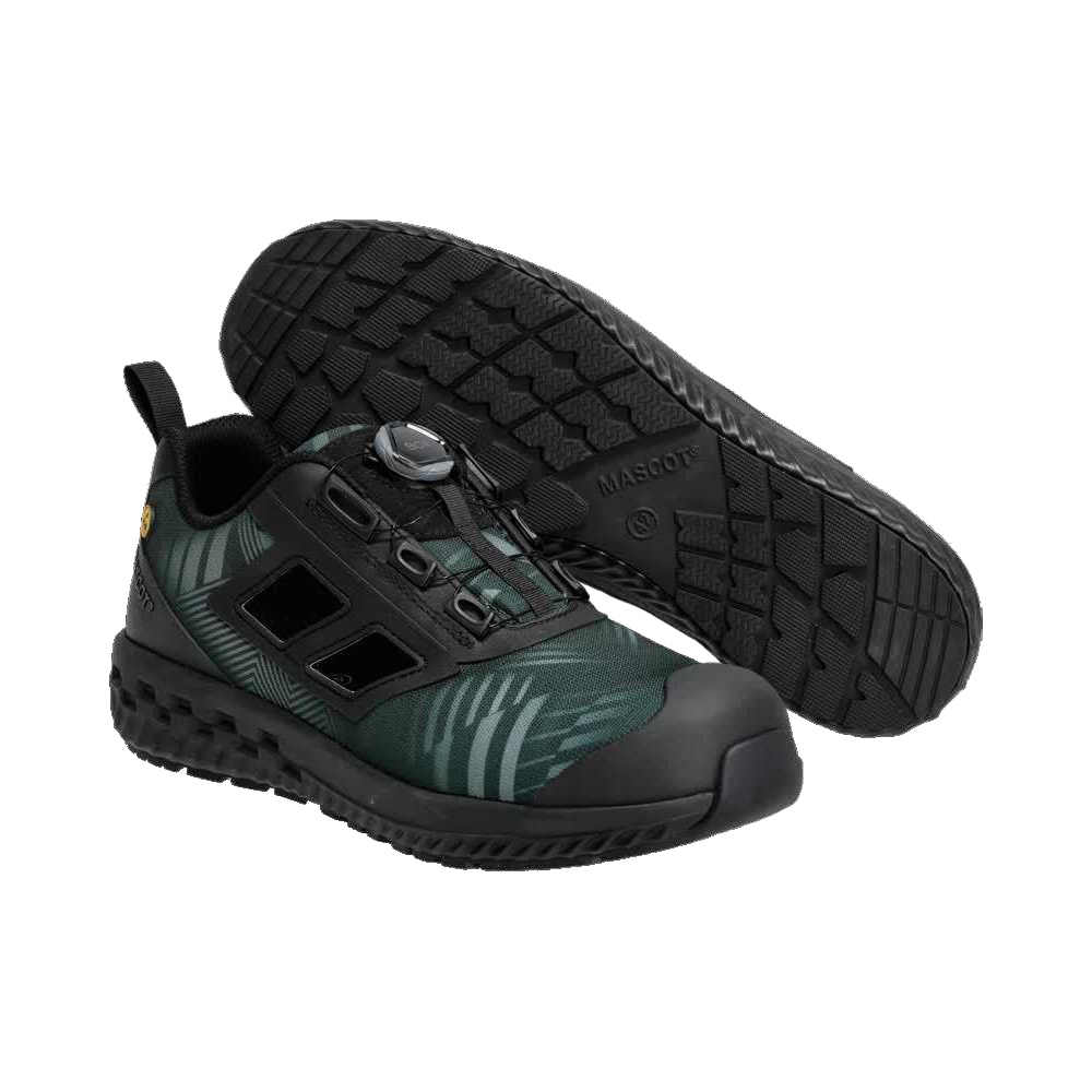 Forest Green-Black - Lifestyle - Mascot Womens-Ladies Safety Shoes