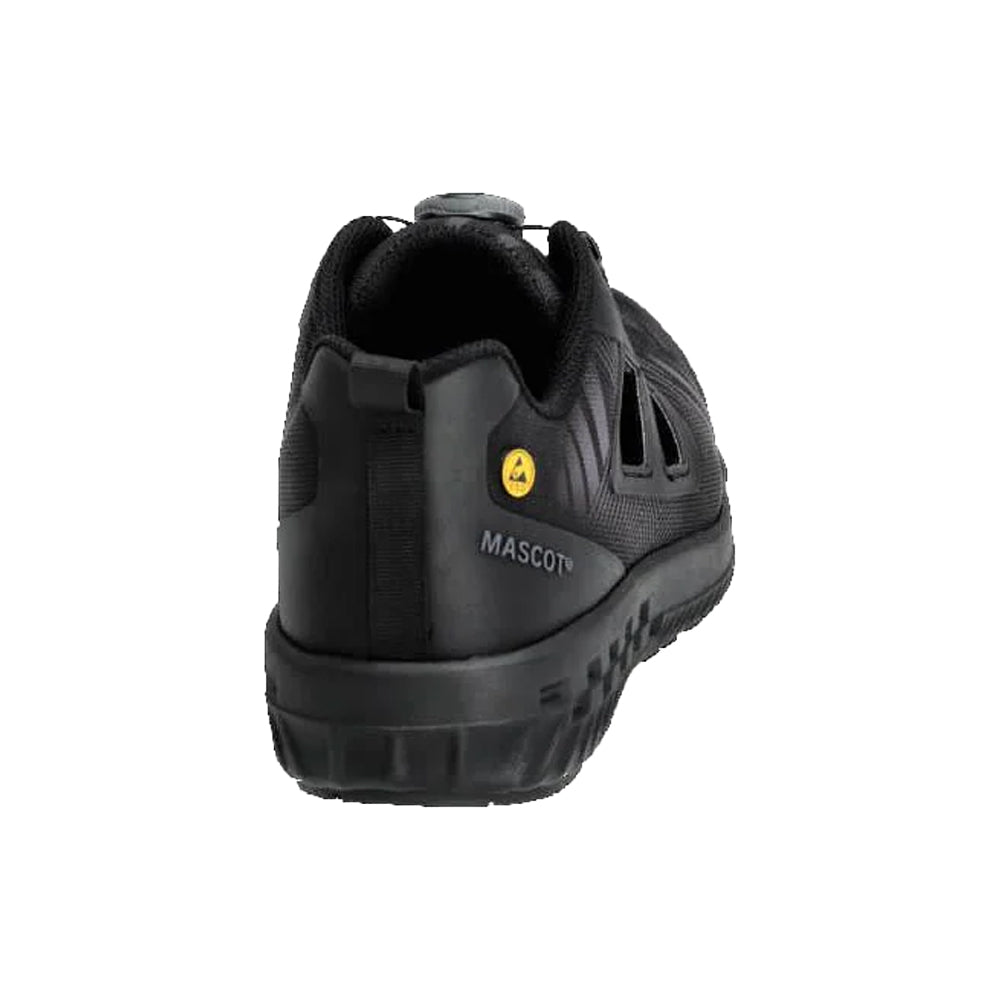 Black - Back - Mascot Womens-Ladies Safety Shoes