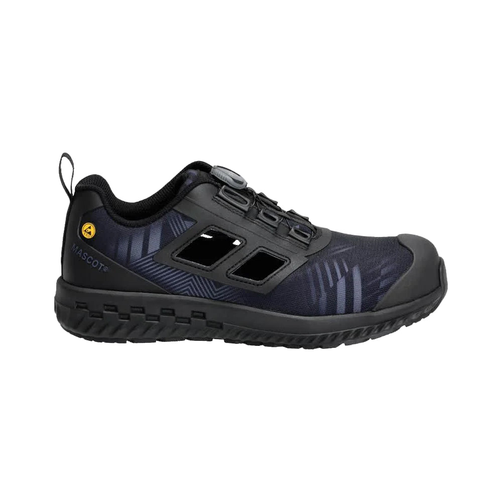 Stone Blue-Black - Front - Mascot Womens-Ladies Safety Shoes