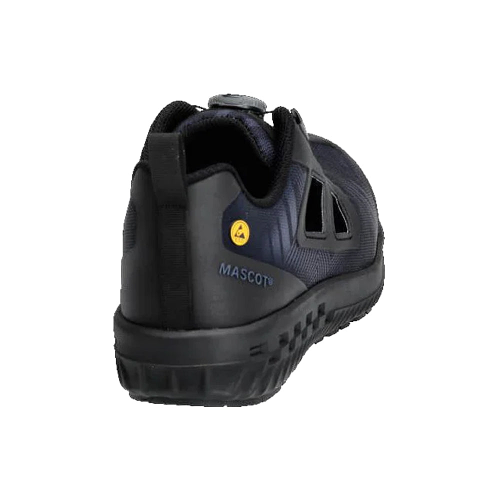Stone Blue-Black - Back - Mascot Womens-Ladies Safety Shoes