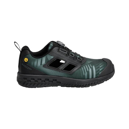 Forest Green-Black - Front - Mascot Womens-Ladies Safety Shoes