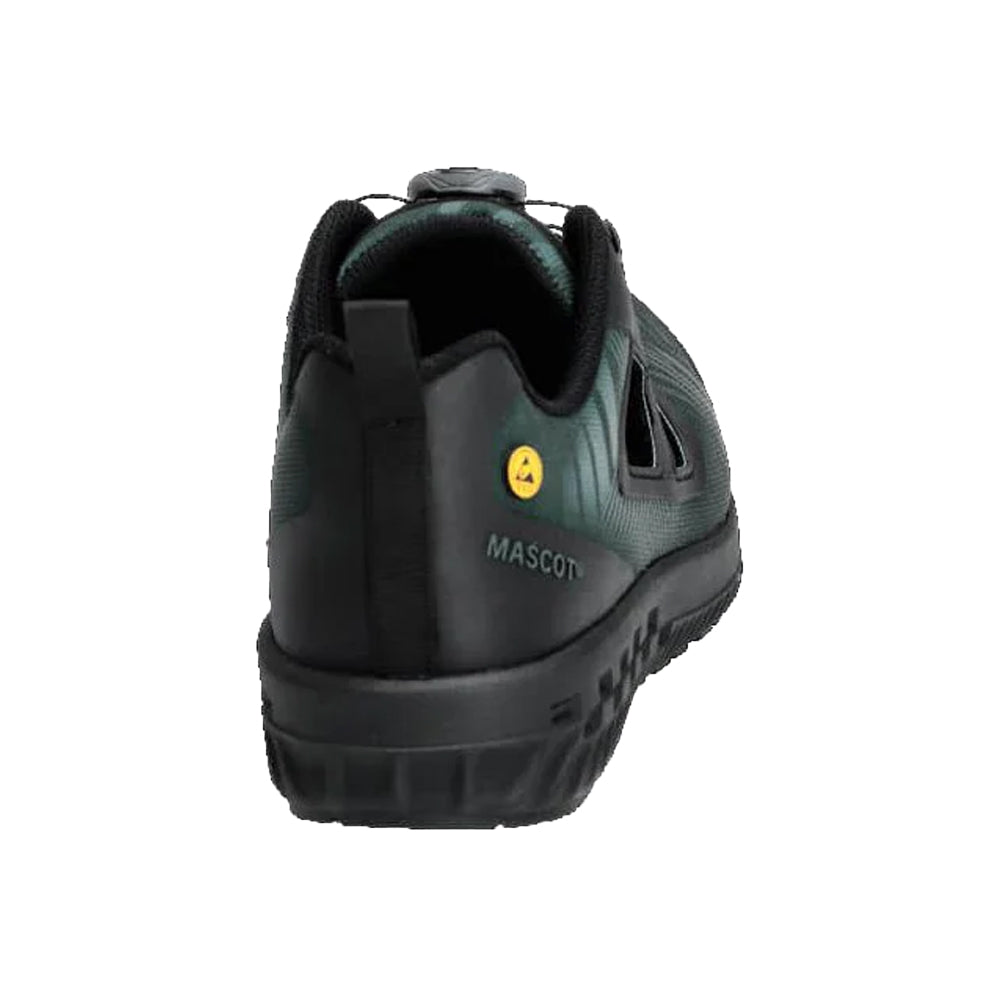 Forest Green-Black - Back - Mascot Womens-Ladies Safety Shoes