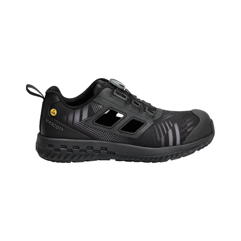 Black - Front - Mascot Womens-Ladies Safety Shoes