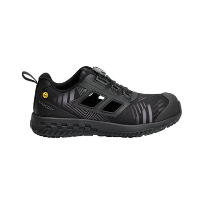 Black - Front - Mascot Womens-Ladies Safety Shoes