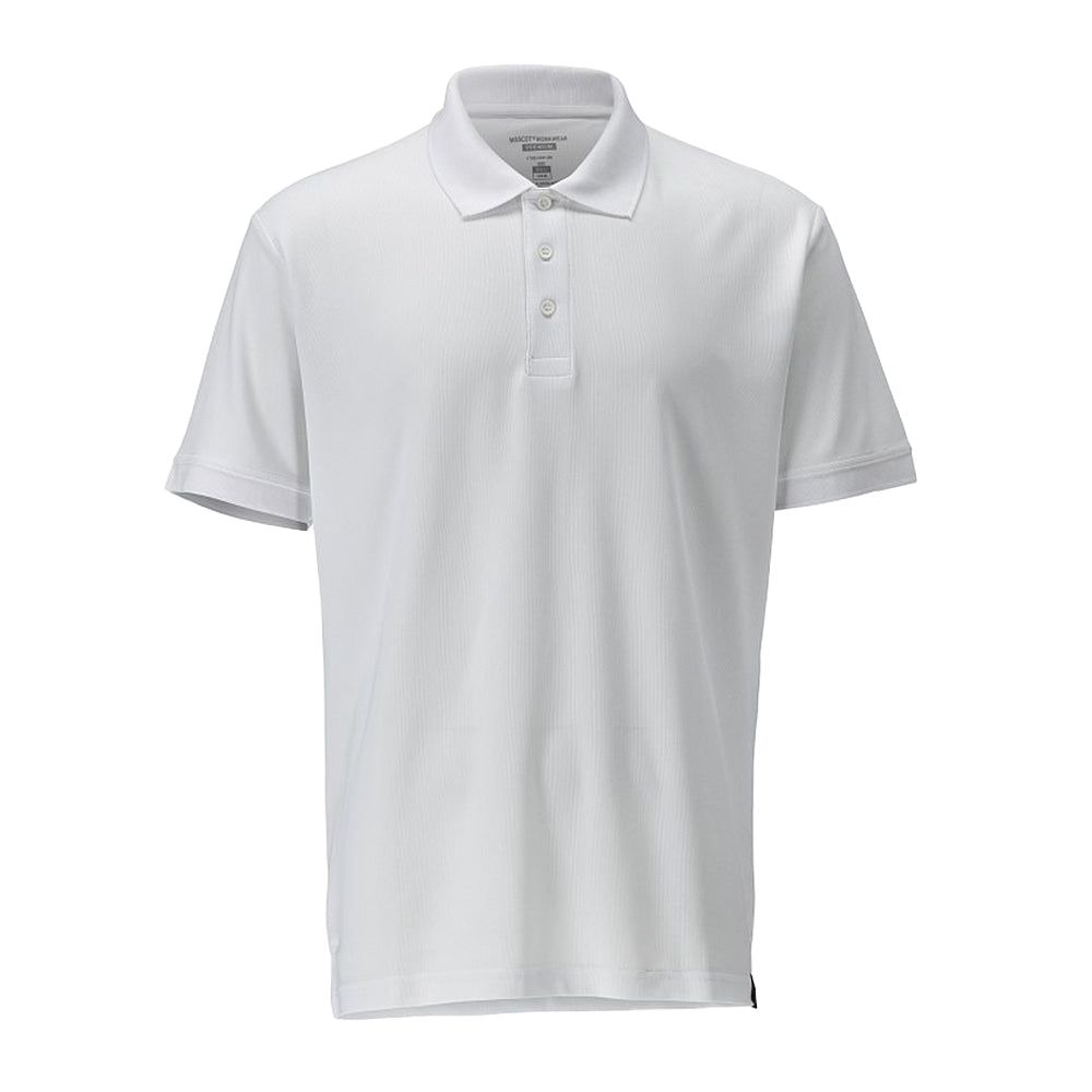 White - Front - Mascot Mens Crossover Grenoble Polo Shirt