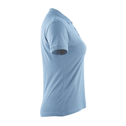 Light Blue - Side - Mascot Womens-Ladies Crossover Samos Polo Shirt