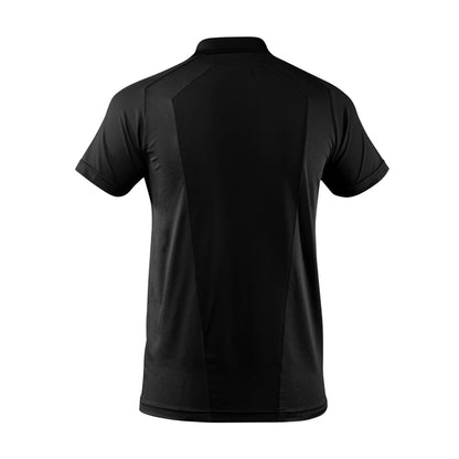 Black - Back - Mascot Mens Advanced Chest Pocket Polo Shirt