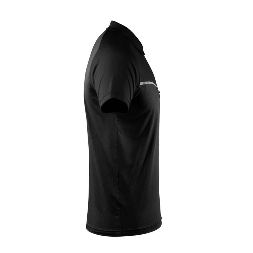 Black - Side - Mascot Mens Advanced Chest Pocket Polo Shirt