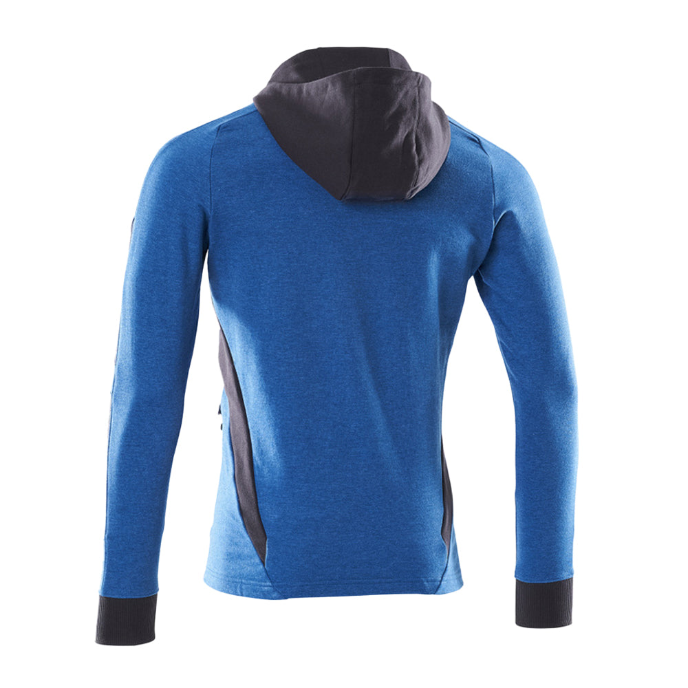 Azure Blue-Dark Navy - Back - Mascot Mens Accelerate Full Zip Hoodie
