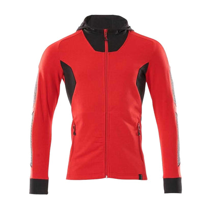 Traffic Red-Black - Front - Mascot Mens Accelerate Full Zip Hoodie