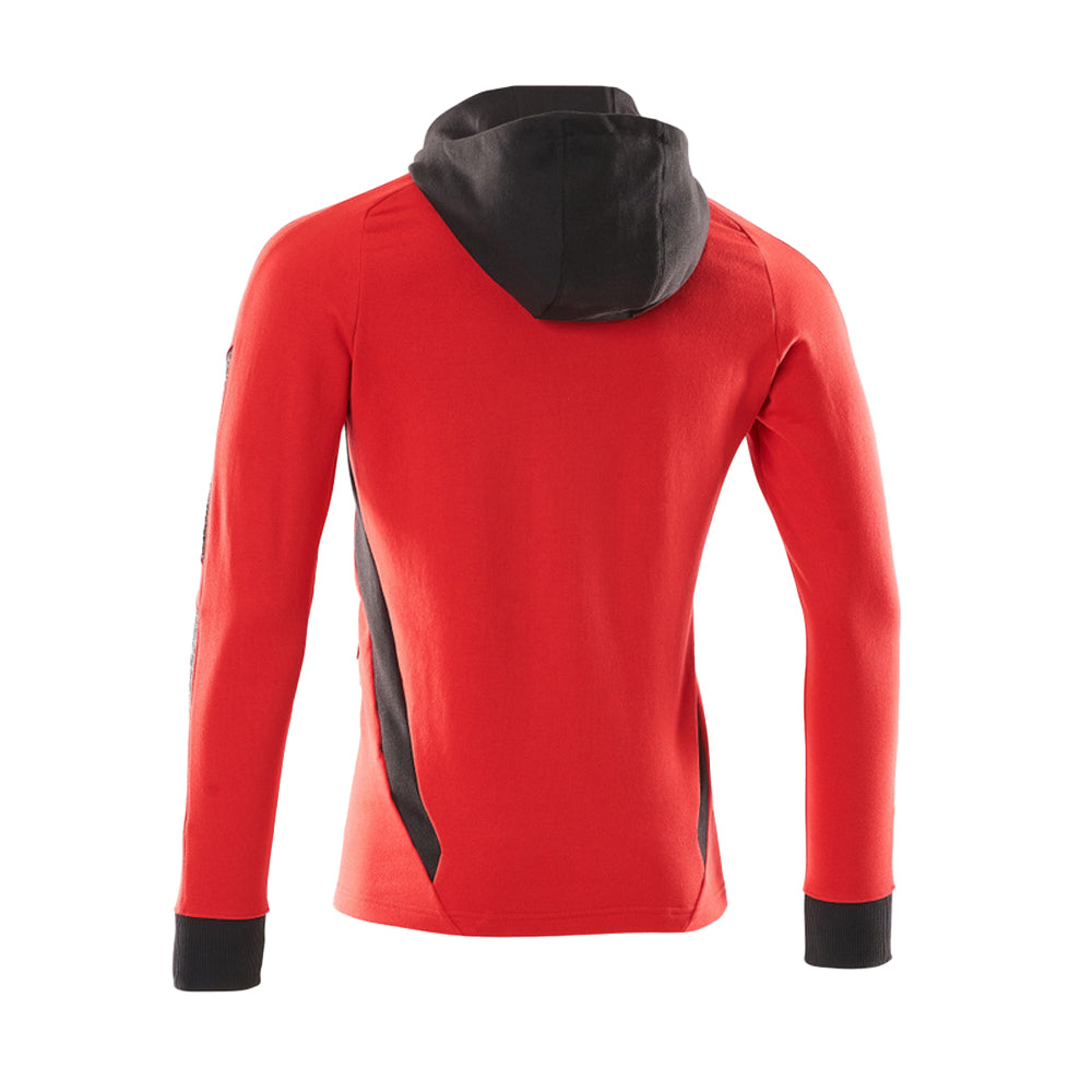 Traffic Red-Black - Back - Mascot Mens Accelerate Full Zip Hoodie