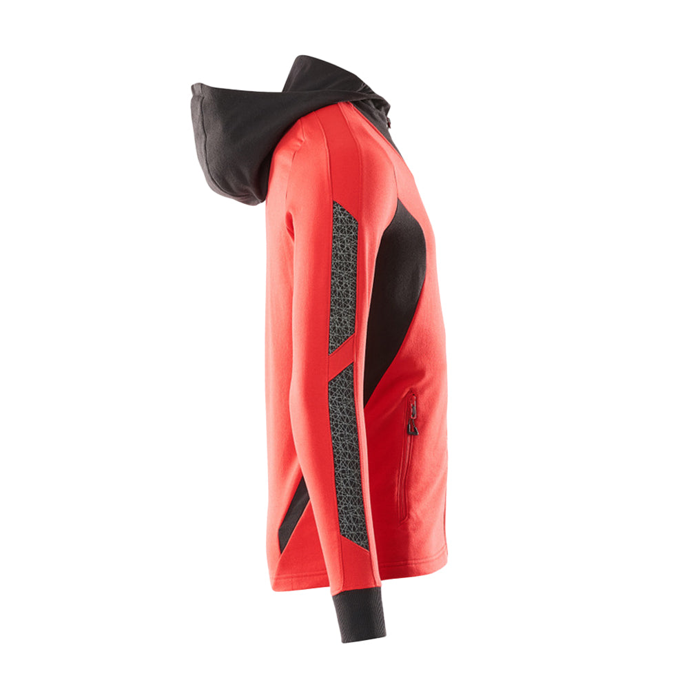 Traffic Red-Black - Side - Mascot Mens Accelerate Full Zip Hoodie