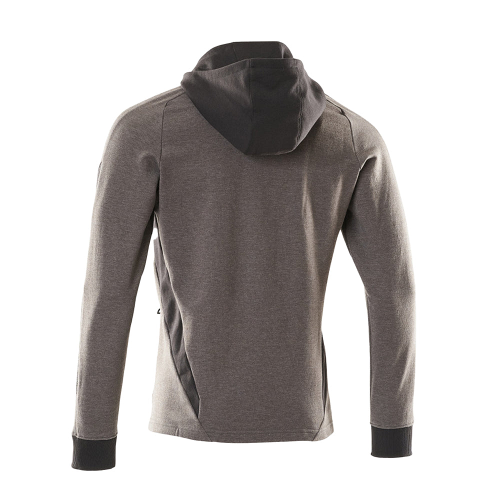 Dark Anthracite-Black - Back - Mascot Mens Accelerate Full Zip Hoodie