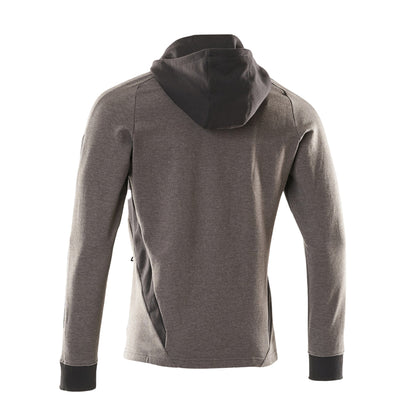 Dark Anthracite-Black - Back - Mascot Mens Accelerate Full Zip Hoodie