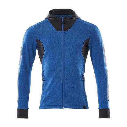 Azure Blue-Dark Navy - Front - Mascot Mens Accelerate Full Zip Hoodie