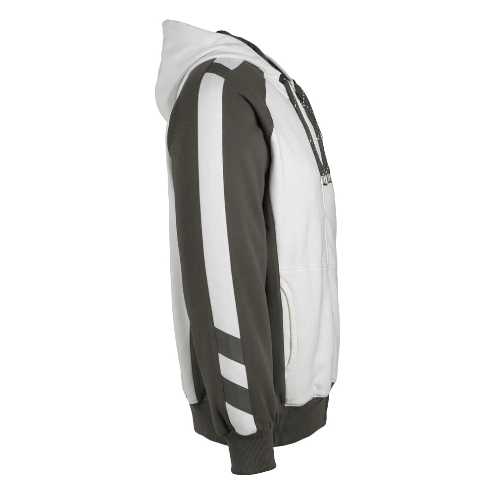 White-Dark Anthracite - Back - Mascot Mens Unique Wiesbaden Full Zip Hoodie