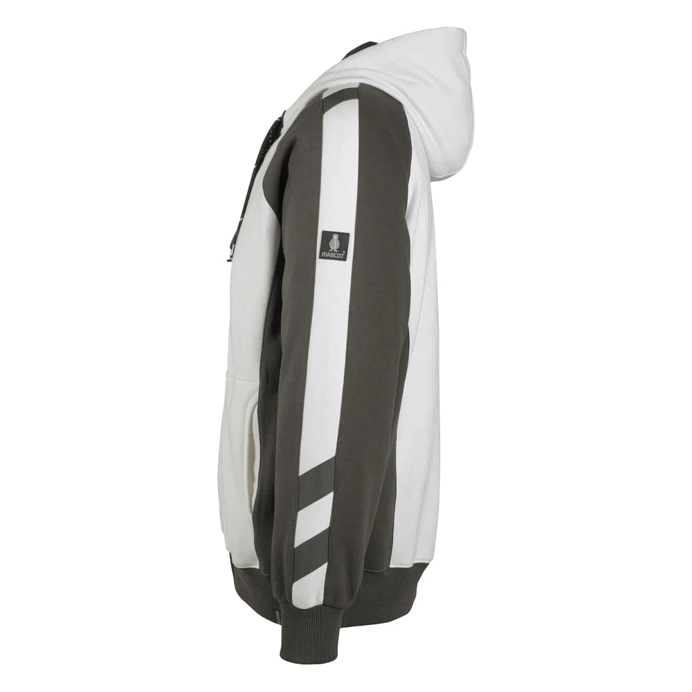 White-Dark Anthracite - Side - Mascot Mens Unique Wiesbaden Full Zip Hoodie