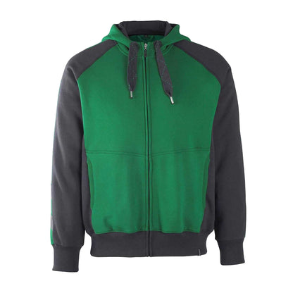 Green-Black - Front - Mascot Mens Unique Wiesbaden Full Zip Hoodie