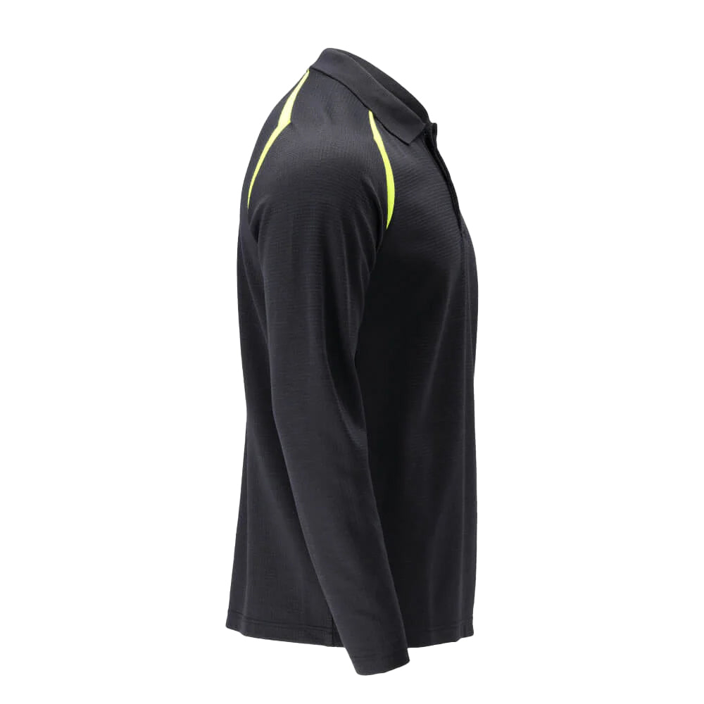 Dark Navy-Yellow - Back - Mascot Mens Accelerate Multisafe High-Vis Polo Shirt