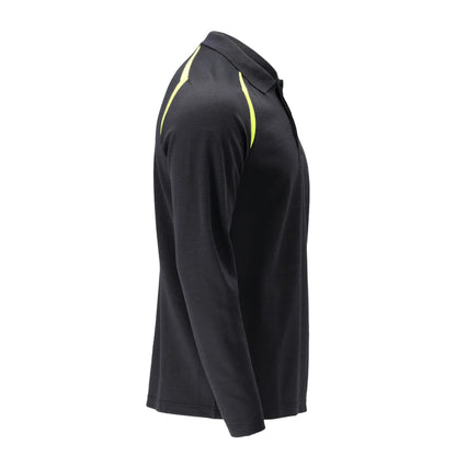 Dark Navy-Yellow - Back - Mascot Mens Accelerate Multisafe High-Vis Polo Shirt