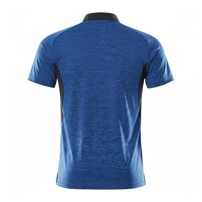 Azure Blue-Dark Navy - Back - Mascot Mens Accelerate Polo Shirt
