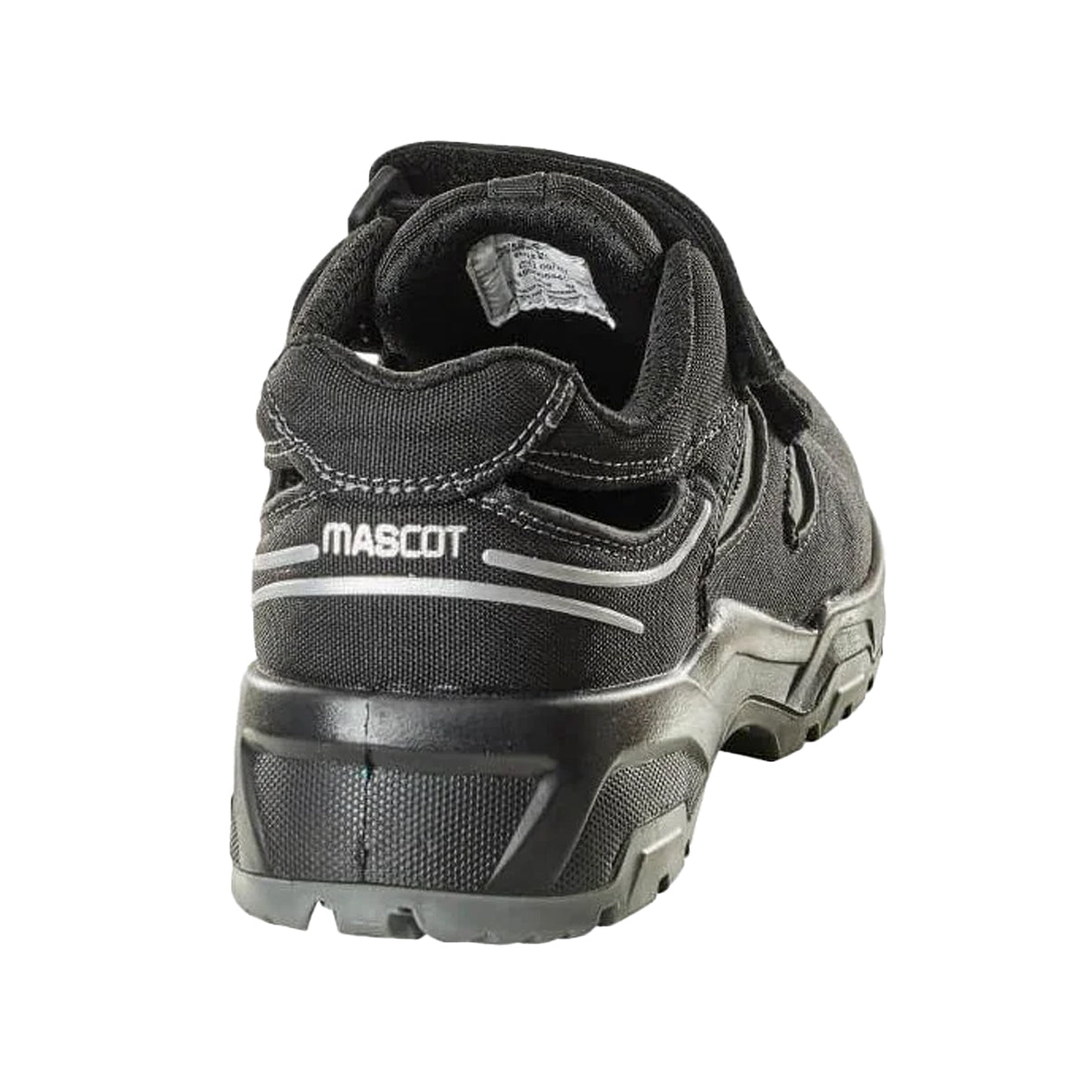 Black-Silver - Back - Mascot Unisex Adult Suede Safety Sandals