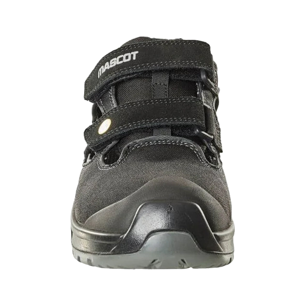 Black-Silver - Side - Mascot Unisex Adult Suede Safety Sandals