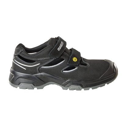 Black-Silver - Front - Mascot Unisex Adult Suede Safety Sandals