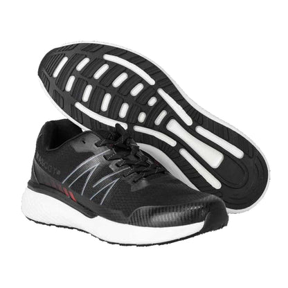 Black - Lifestyle - Mascot Mens Logo Microfibre Trainers